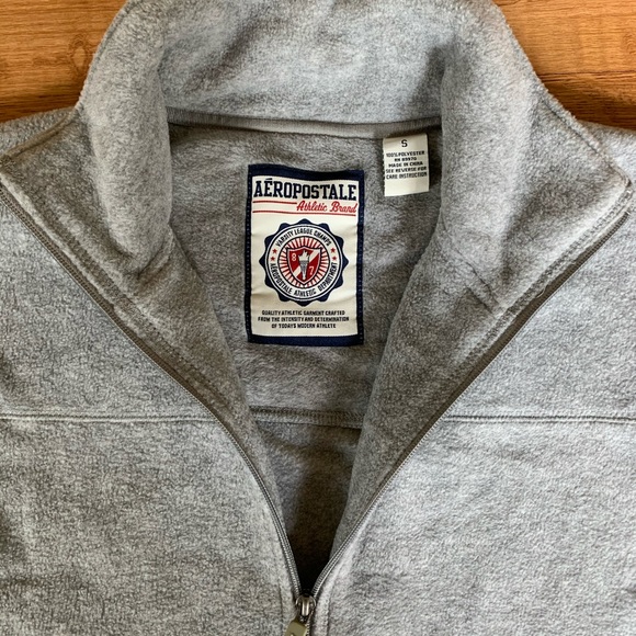 Men’s Gray Fleece Full Zip Jacket - Picture 2 of 4